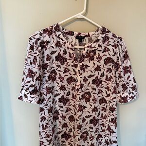 Ann Taylor Outlet Floral Print Women's Top